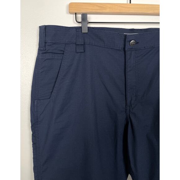 Carhartt Force Relaxed Fit Ripstop Utility Straight Pant Navy 40 x 30 BN5358-M - Picture 6 of 13